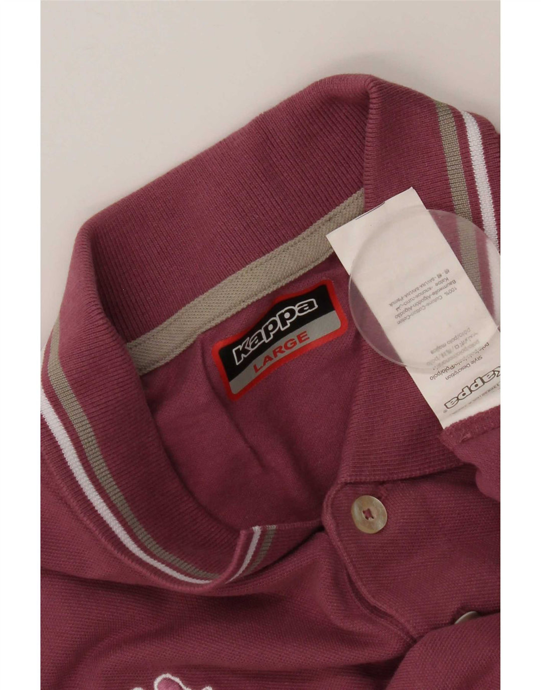 Kappa herre poloskjorte stor pink bomuld