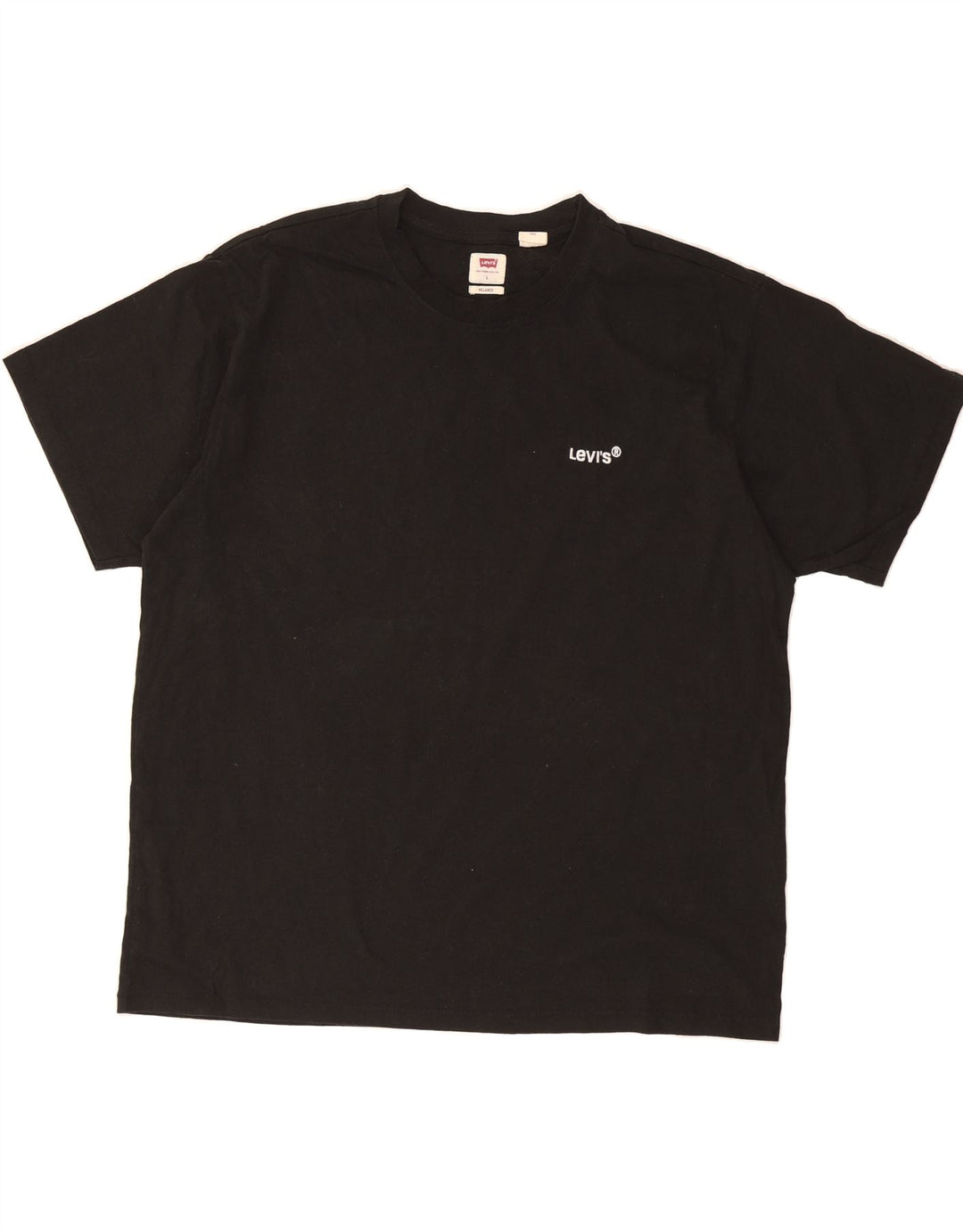 LEVI'S Mens Relaxed T-Shirt Top Large Black Cotton Vintage Levi's and Second-Hand Levi's from Messina Hembry 