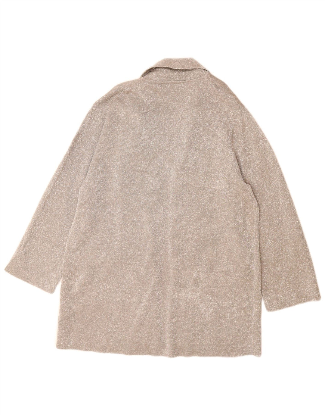 J. Crew Womens 365 Open Cardigan Sweater UK 14 Medium Sølv Polyester