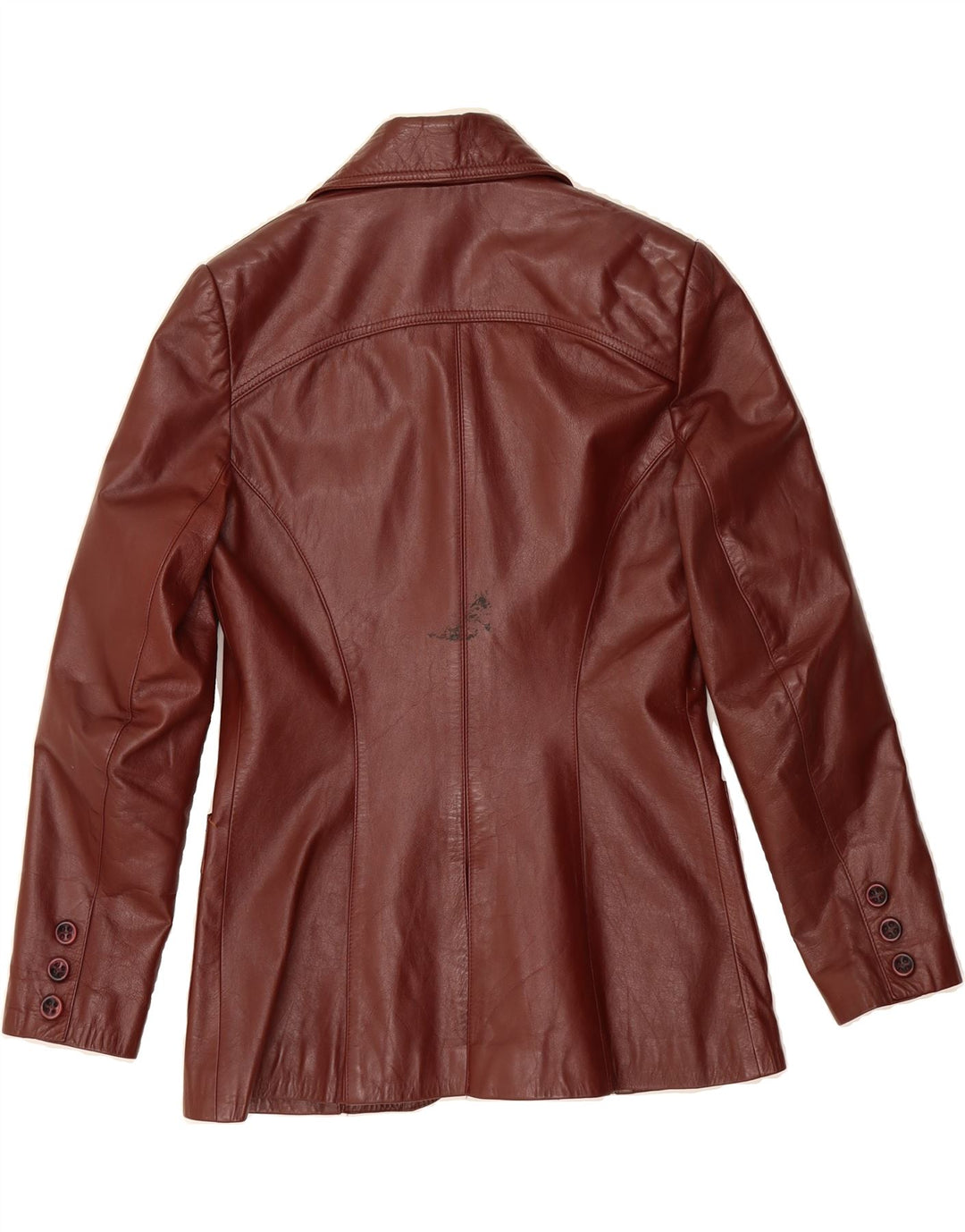 ETIENNE AIGNER Womens Leather Jacket UK 10 Small Burgundy Leather Vintage Etienne Aigner and Second-Hand Etienne Aigner from Messina Hembry 