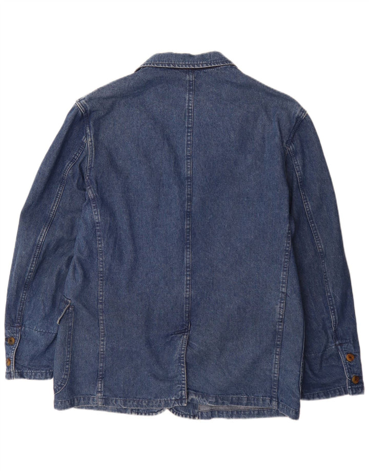 Valentino Dame Loose Fit 2 Button Denim Blazer Jacket IT 42 Medium Blue