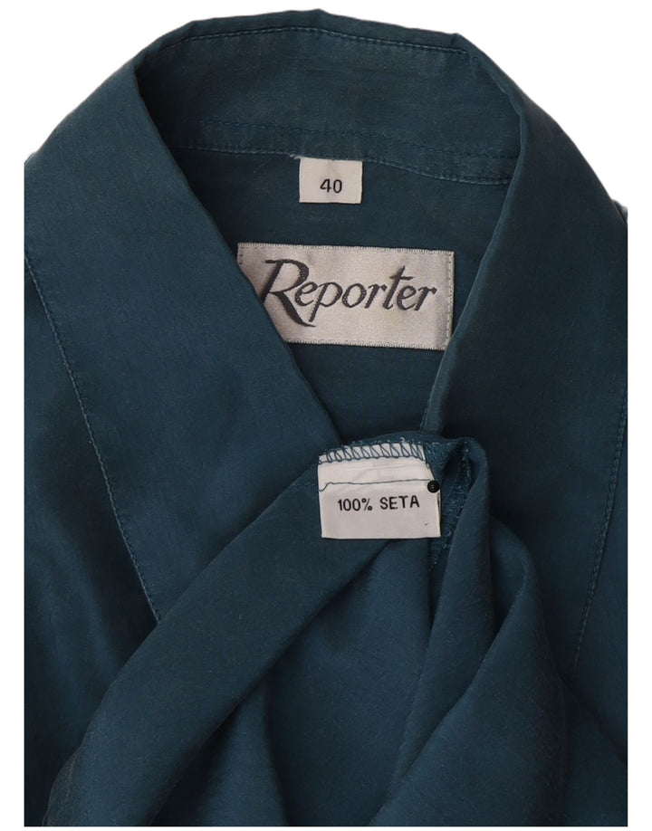 Reporter Herreskjorte str. 40 Medium Marineblå Silke