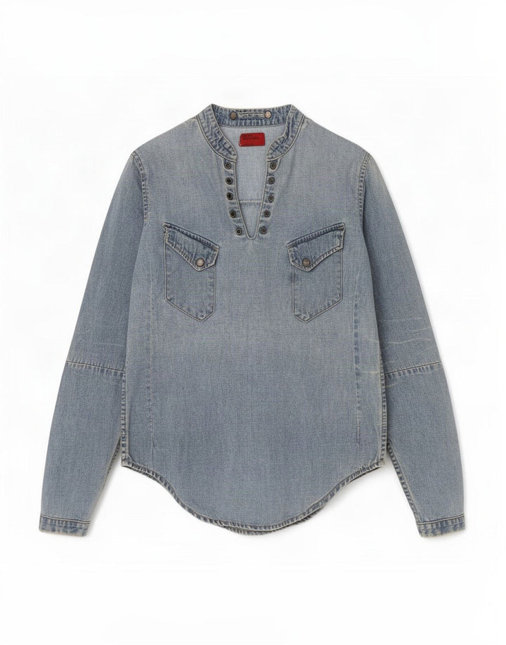 Levi's Dame Pullover Denim Shirt UK 6 XS Blå Bomuld