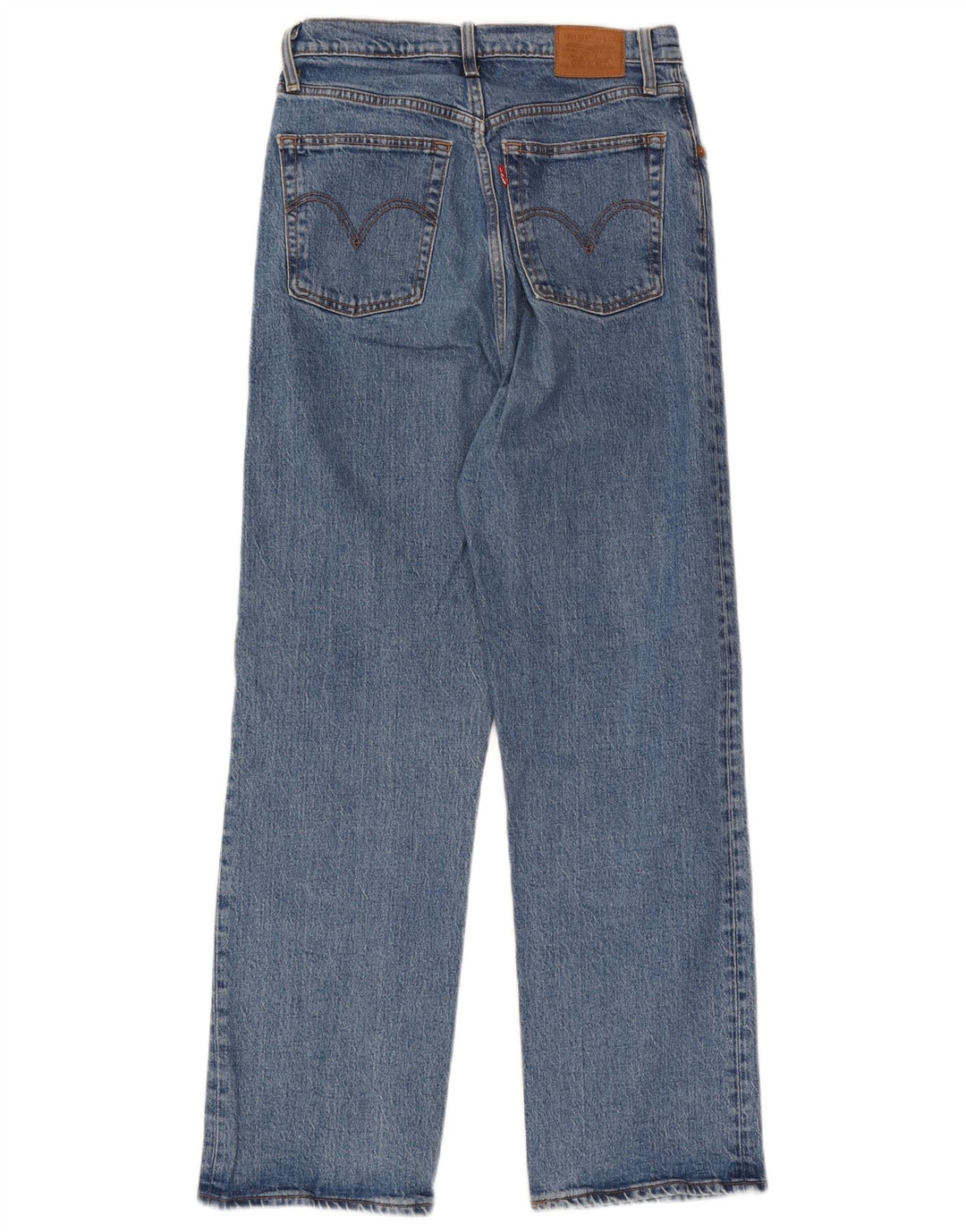 Levi's Dame Ribcage Straight Jeans W29 L28 Blå Bomuld