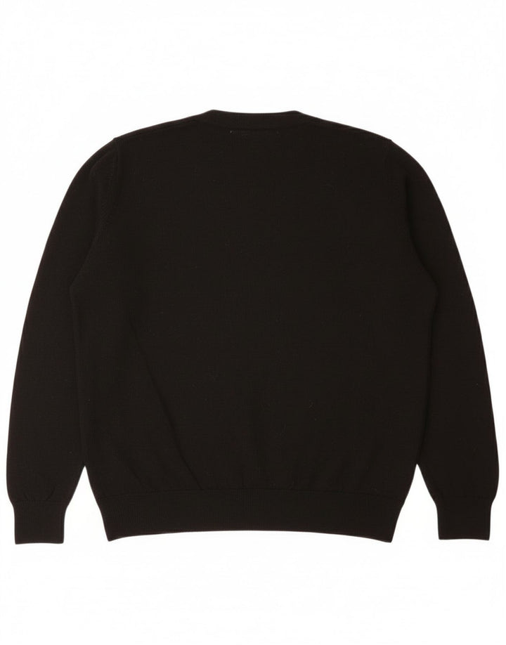 Marks & Spencer Dame Loose Fit V-hals sweater UK 14 Medium Sort