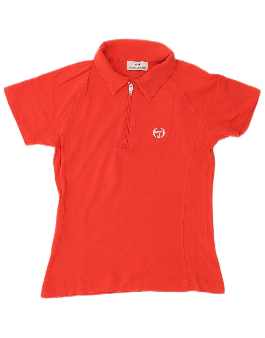 Sergio Tacchini Dame Polo Shirt UK 12 Medium Rød Bomuld