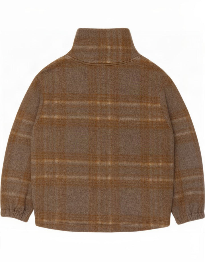 Zara Dame Oversized Sweatshirt Jumper UK 14 Medium Brown Patchwork