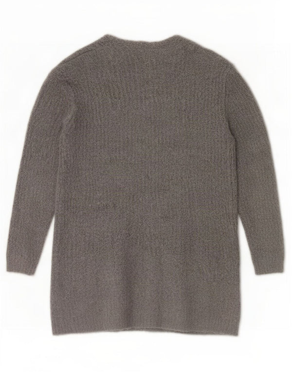 Marks & Spencer Dame Longline Cardigan Sweater UK 14 Medium Grey
