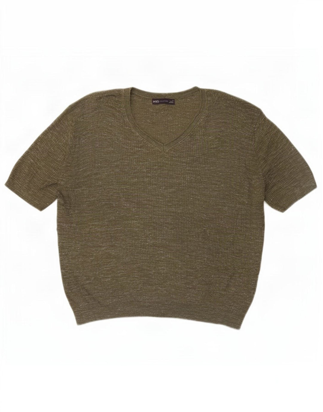 Marks & Spencer Dame V-hals sweater UK 14 Medium Green