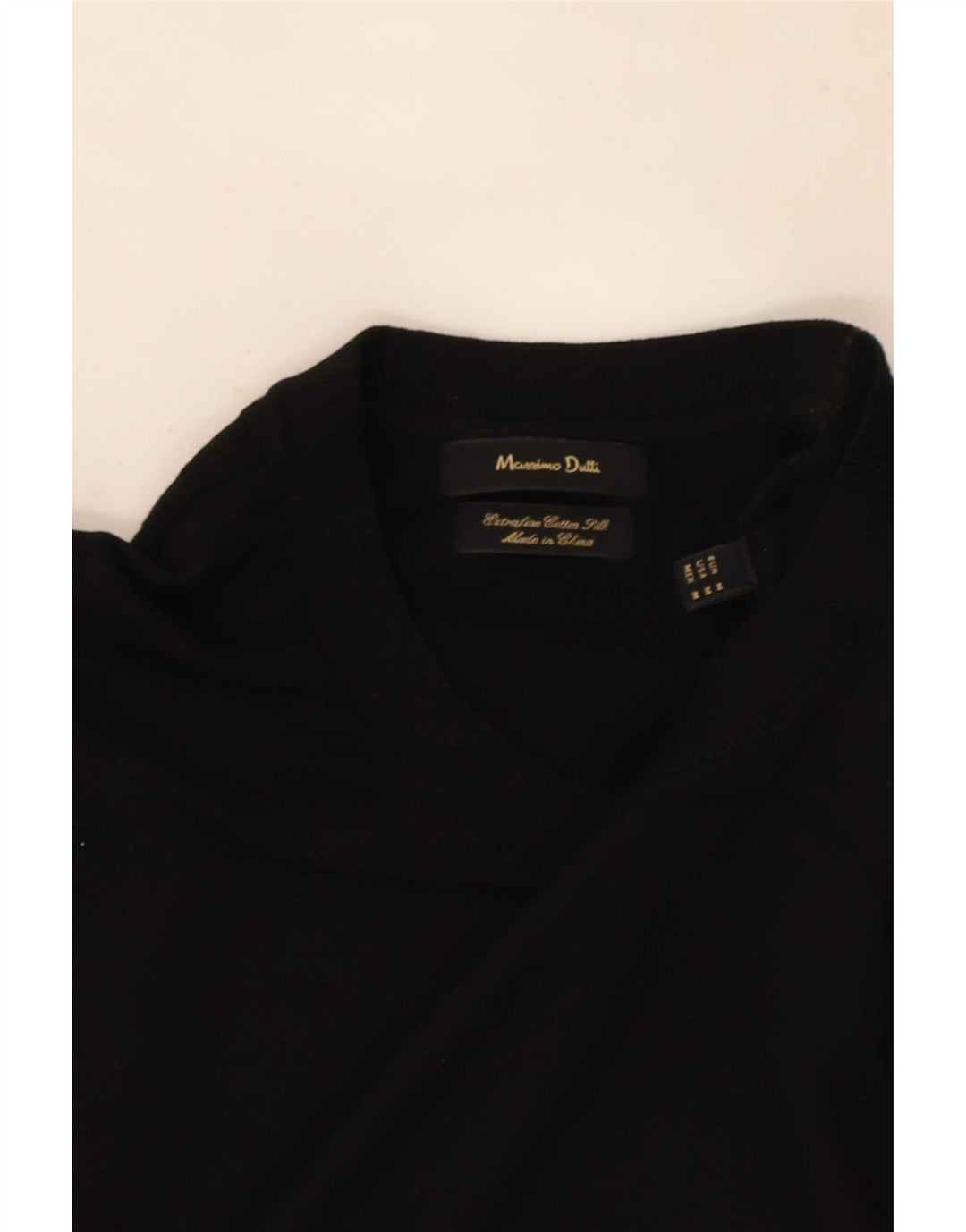 Massimo Dutti Herre kortærmet rund hals sweater mellem sort