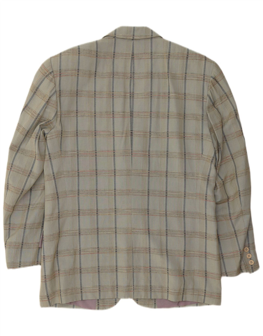 VINTAGE Herre 2-knaps blazerjakke IT 52 XL Grå ternet viskose