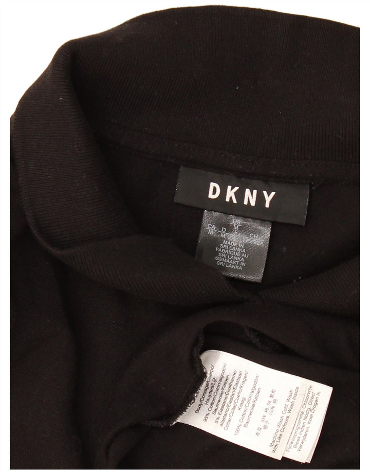 Dkny Dame Polo Dress UK 14 Large Black Bomuld