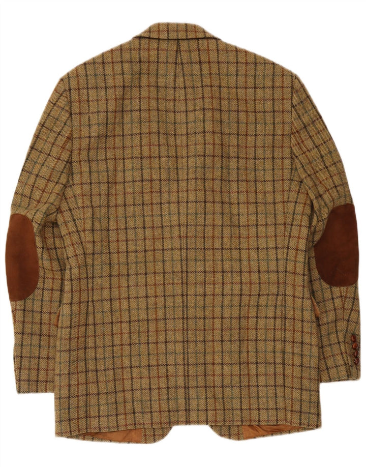 Barbour Herre 2-knaps blazerjakke EU 48 Medium Khaki Ternet Ny Uld