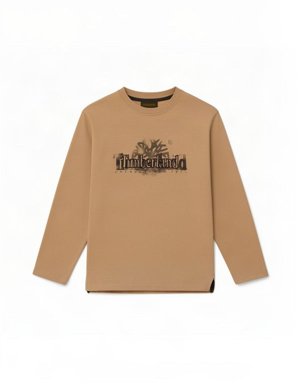 Timberland Boys Grafisk Top Langærmet 11-12 år Beige