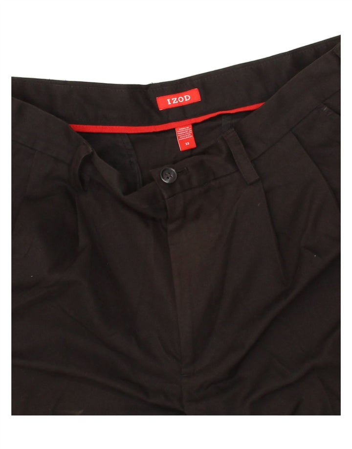 IZOD Mens Chino Shorts W33 Medium Black Polyester Vintage Izod and Second-Hand Izod from Messina Hembry 