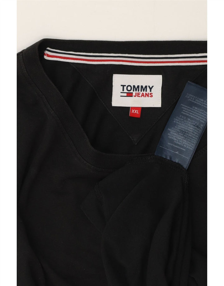 Tommy Hilfiger Herre T-Shirt Top 2XL Sort Bomuld