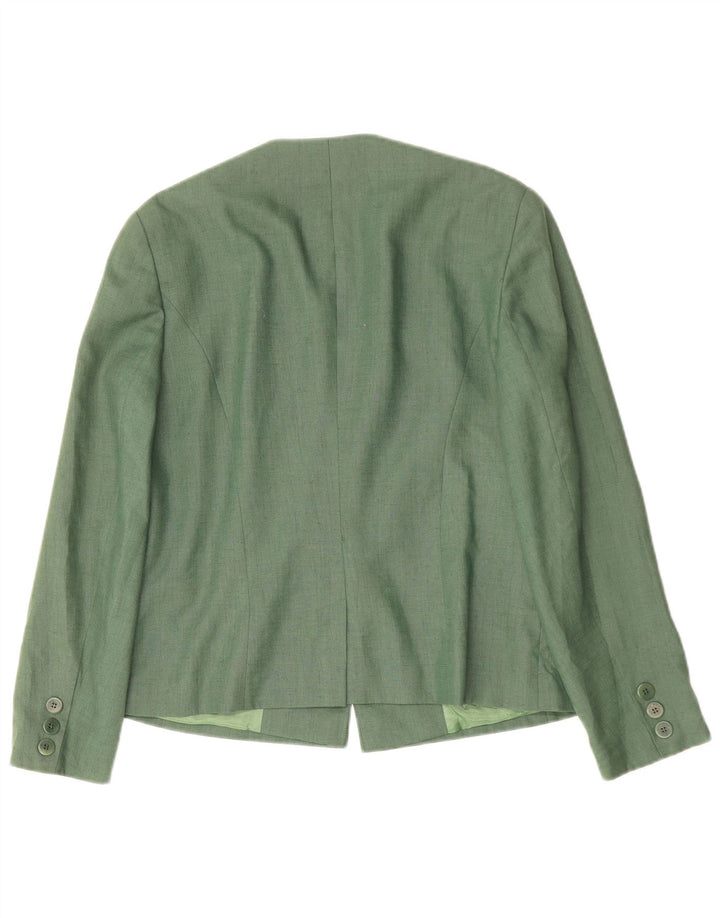 Gerry Weber Dame 1-knaps blazerjakke EU 38 Medium Green Linen