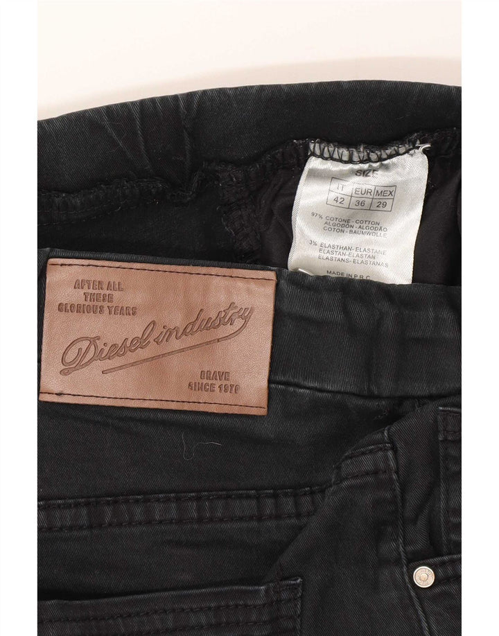 Diesel Dame joggers Straight Jeans IT 42 Medium W29 L28 Sort Bomuld