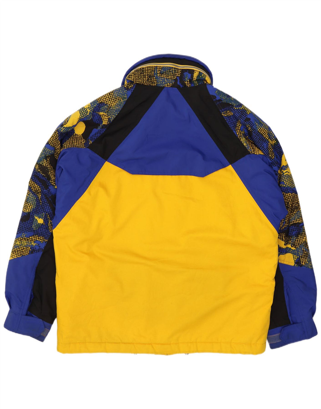Fila Skijakke med hætte til mænd IT 46 Small Yellow Colourblock Polyester Sports