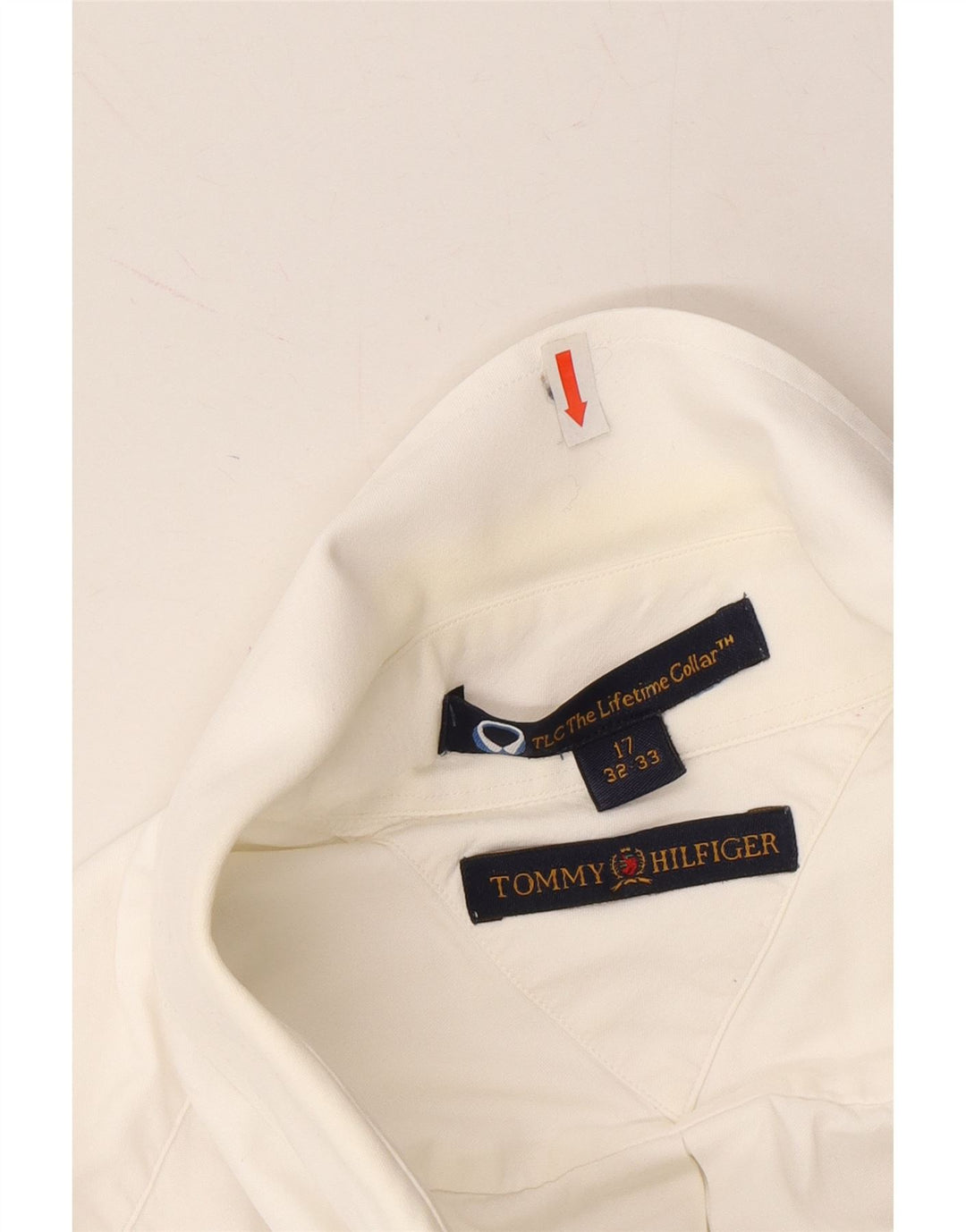 TOMMY HILFIGER Mens Shirt Size 17 XL White Cotton Vintage Tommy Hilfiger and Second-Hand Tommy Hilfiger from Messina Hembry 