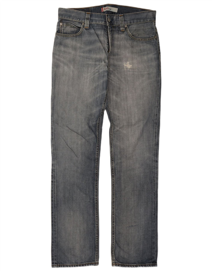Levi's Herre 511 Slim Jeans W36 L34 Blå Bomuld
