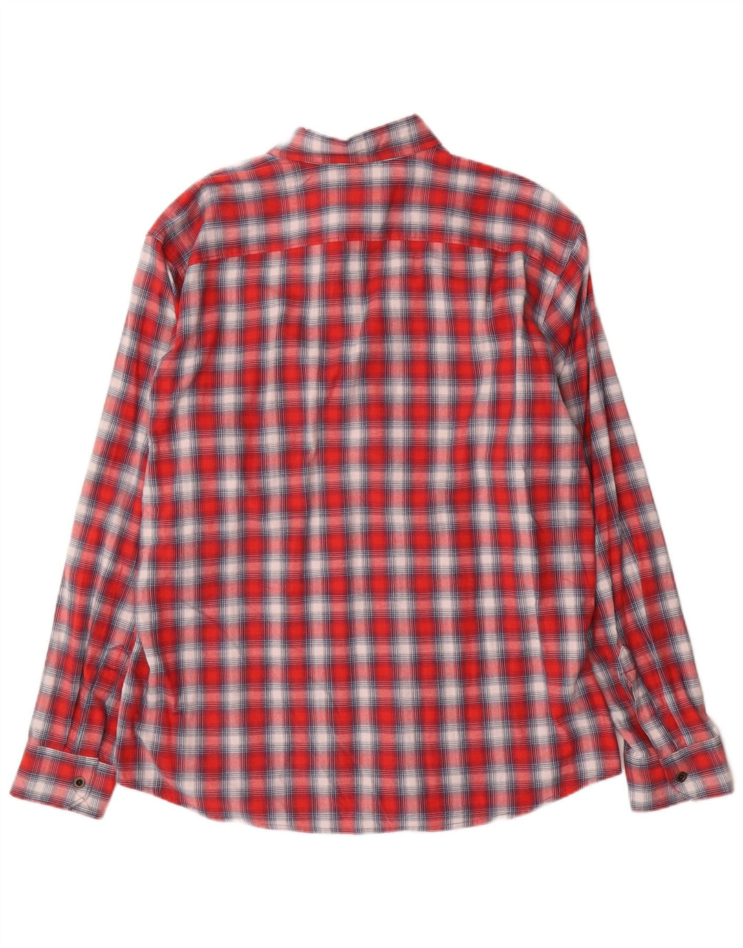 Wrangler vestlig flannelskjorte til mænd XL rød ternet bomuld