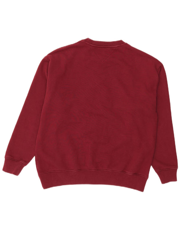 Tommy Hilfiger Herre Grafisk Sweatshirt Jumper Medium Bourgogne Bomuld