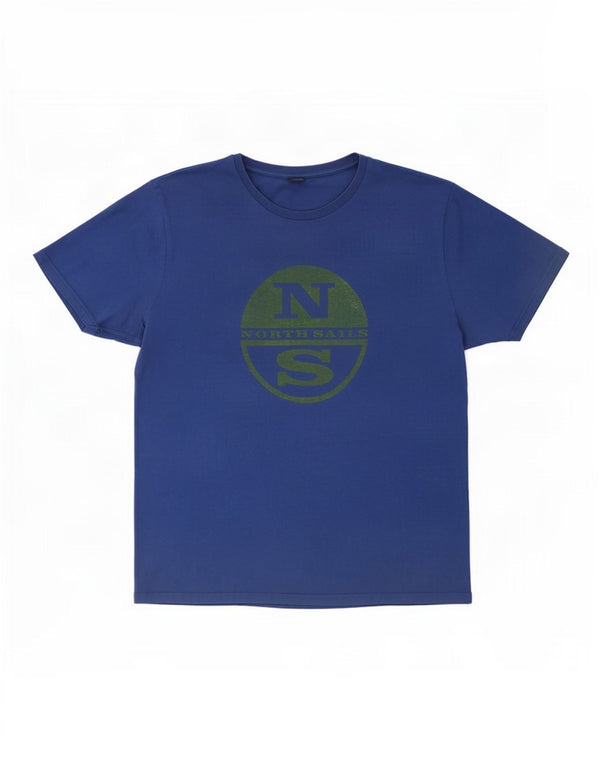 North Sails Herre Grafisk T-Shirt Top XL Blå Bomuld