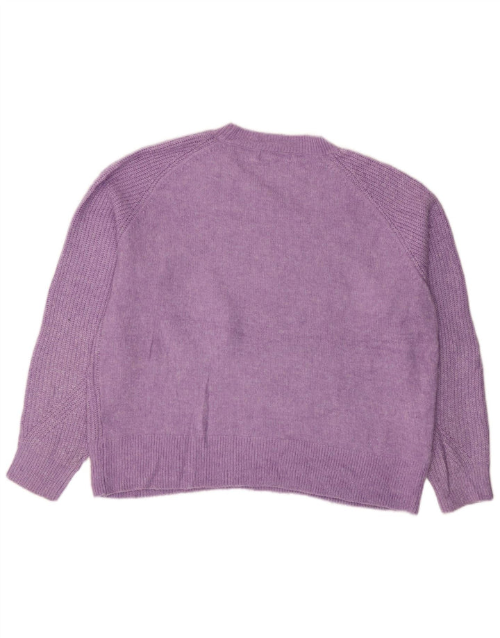 MARKS & SPENCER Dame sweater med rund hals DK 16 Stor lilla