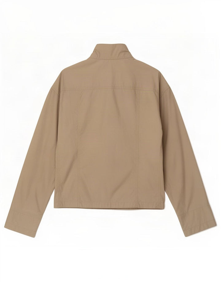 Calvin Klein Jeans Dame Bomber Jacket UK 16 Large Beige Polyamid