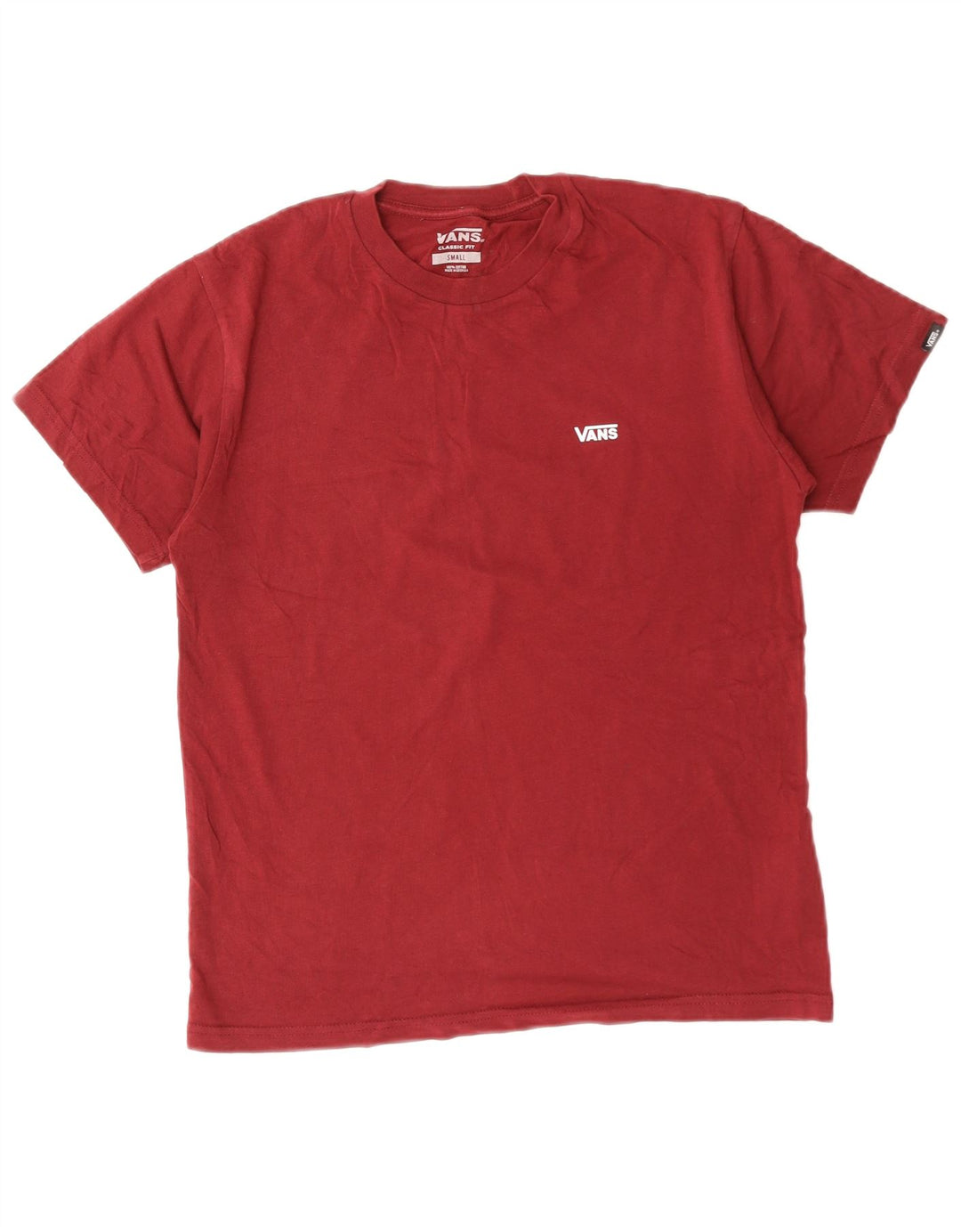 VANS Herre Classic Fit T-Shirt Top Lille rødbrun bomuld