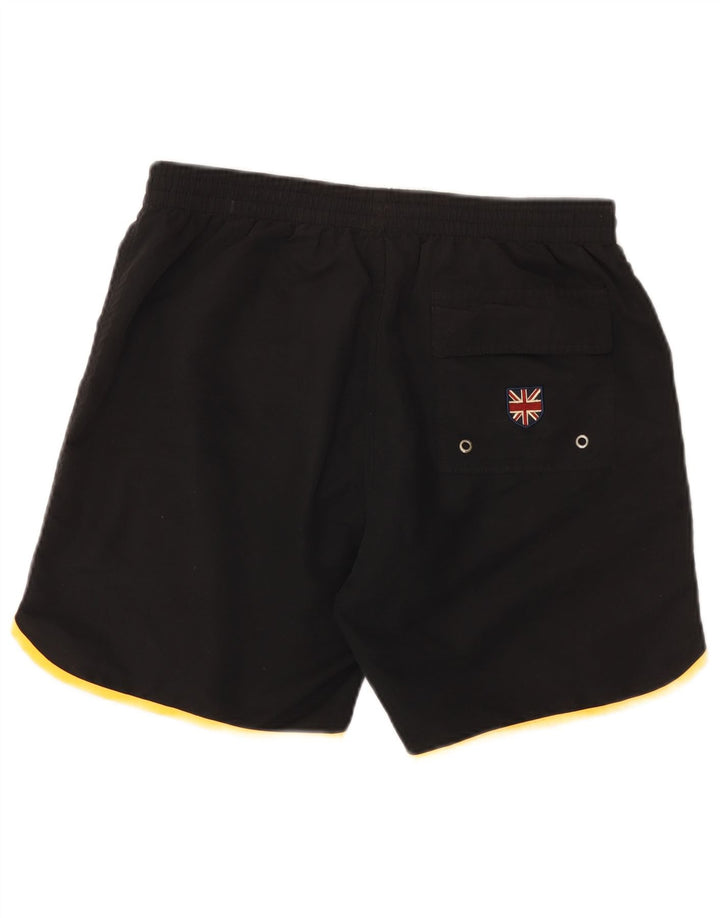 Admiral Herre grafiske svømmeshorts Store sorte Colourblock Polyester