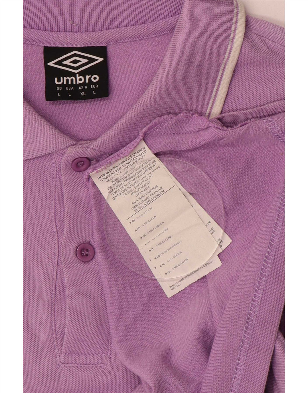 Umbro Herre Polo Shirt Stor Lilla Bomuld