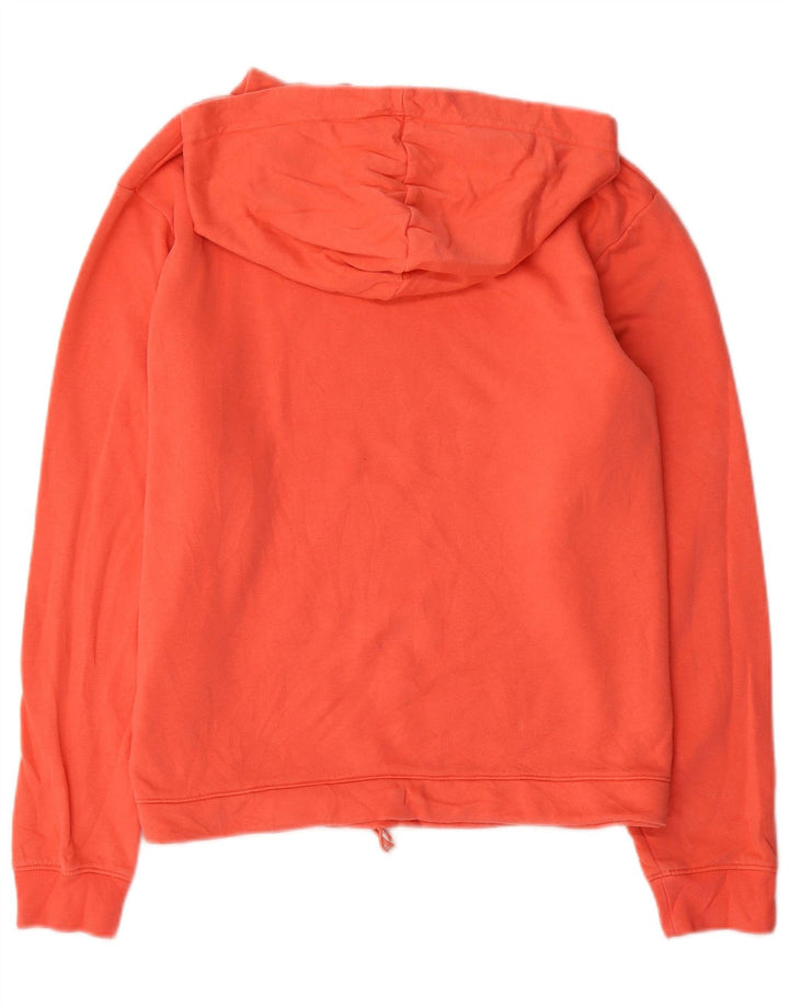 NIKE Oversized grafisk hættetrøjetrøje til kvinder UK 14 Medium Orange