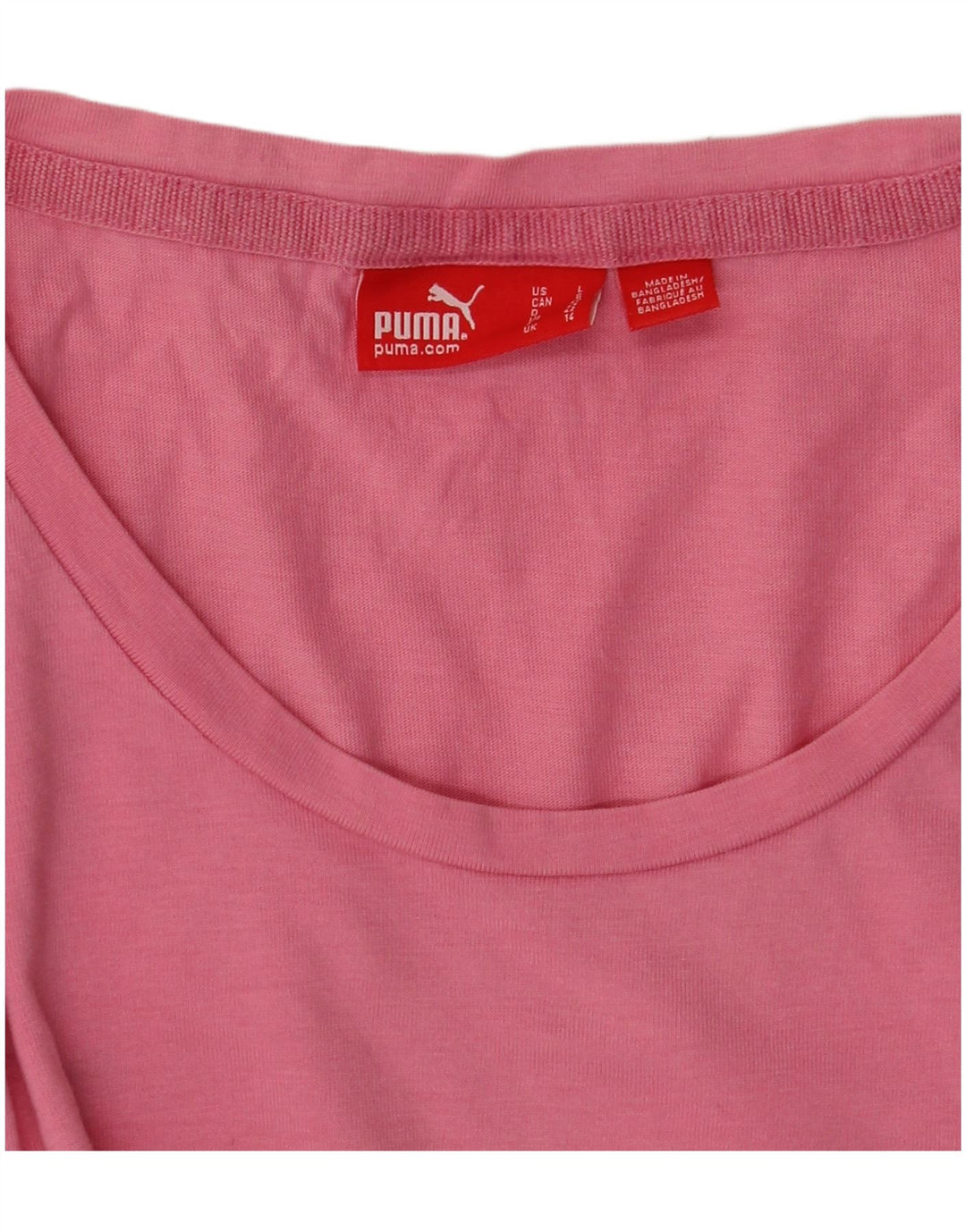Puma Grafisk T-Shirt Top UK 14 Medium Pink
