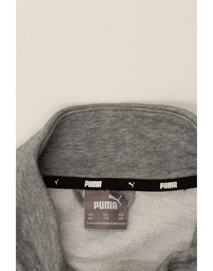 PUMA Mens Tracksuit Top Jacket 2XL Grey Cotton Vintage Puma and Second-Hand Puma from Messina Hembry 