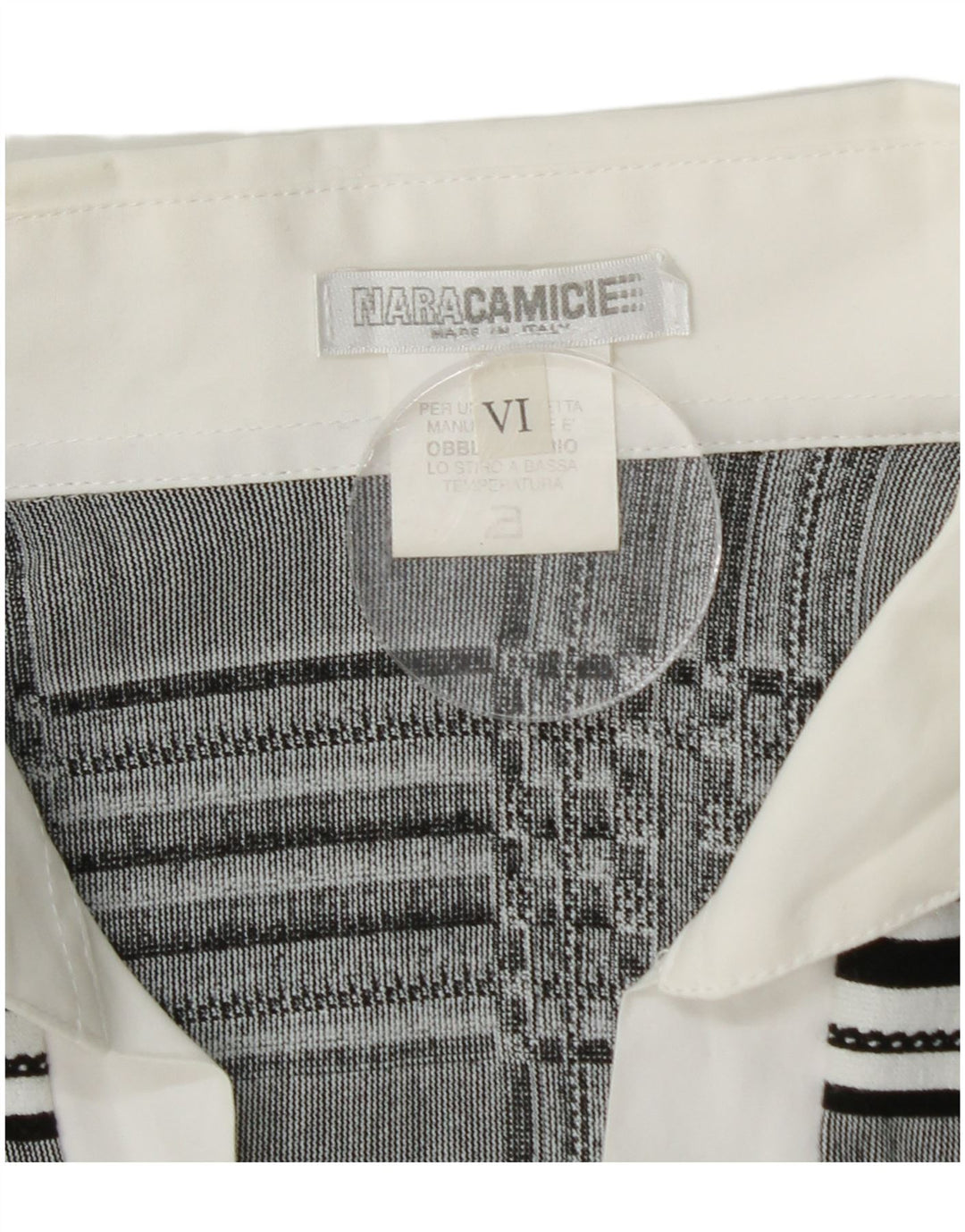 NARACAMICIE Dame dobbeltradet skjortebluse UK 14 mellemgrå ternet