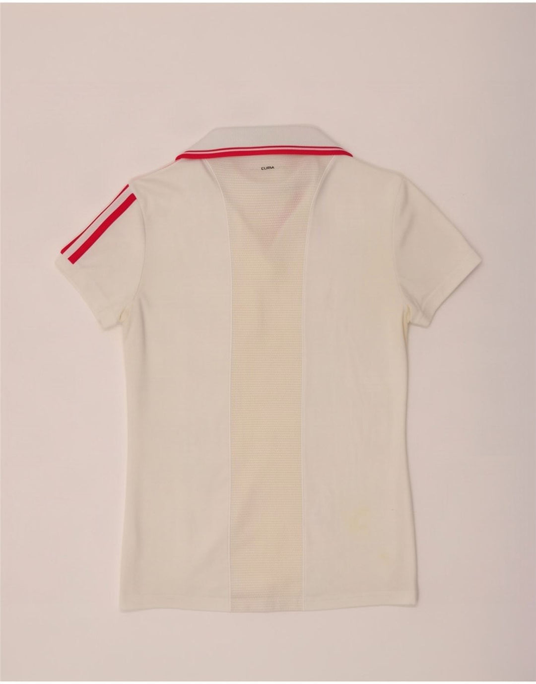 Adidas Dame Polo shirt UK 14 Medium White Colourblock Polyester