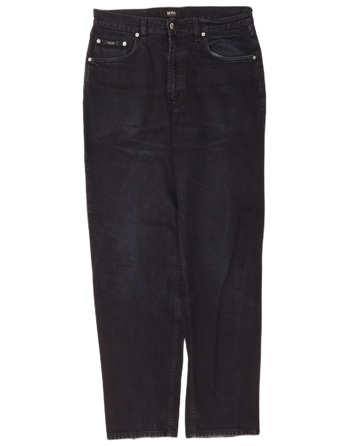 Hugo Boss Straight Jeans til mænd W32 L32 Sort