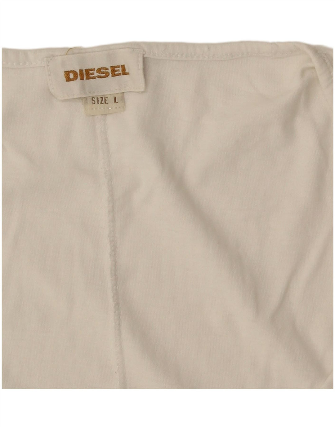 Diesel Dame Grafisk T-Shirt Top UK 14 Large White