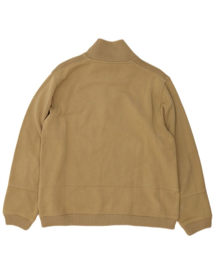 Champion Herre Zip-nylon Sweatshirt Trøje Large Khaki Bomuld