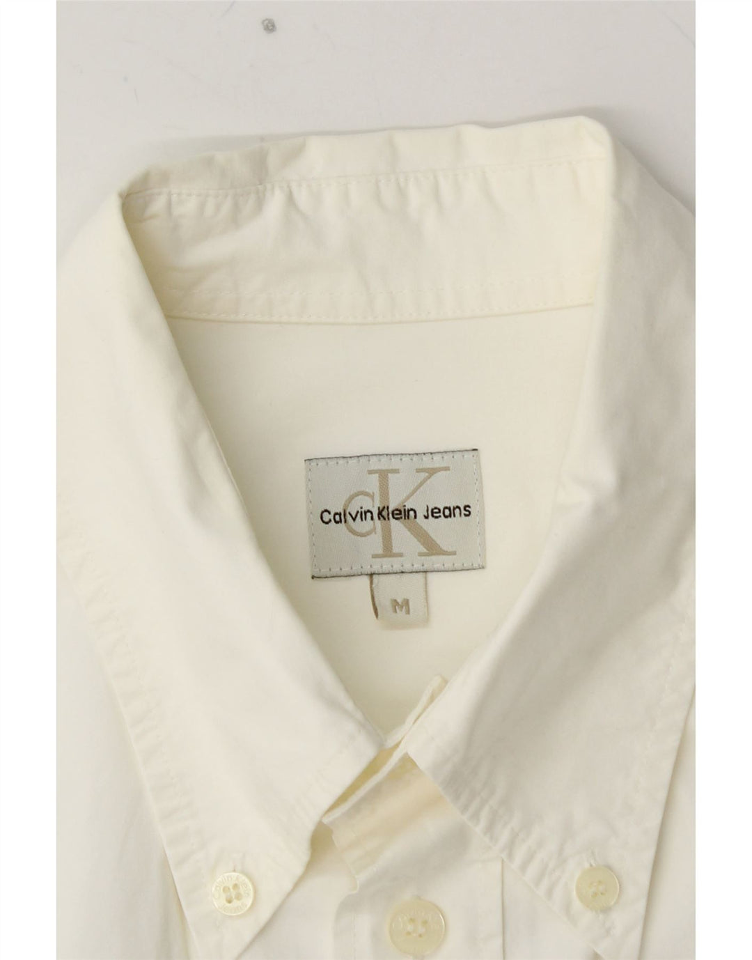 CALVIN KLEIN JEANS Herreskjorte Medium Hvid Bomuld