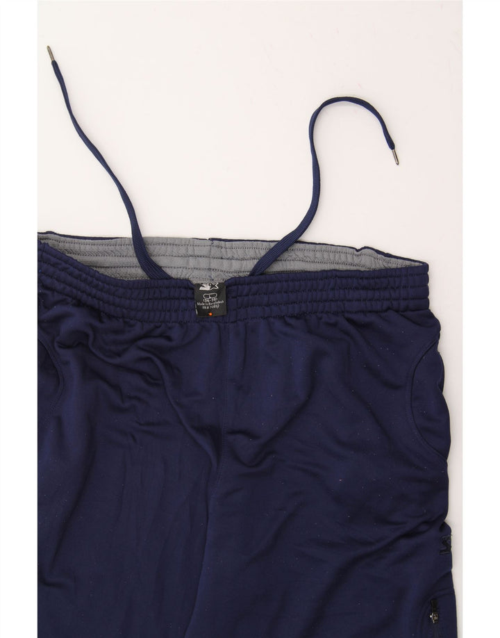 STARTER Mens Tracksuit Trousers Large Navy Blue Polyester Vintage Starter and Second-Hand Starter from Messina Hembry 