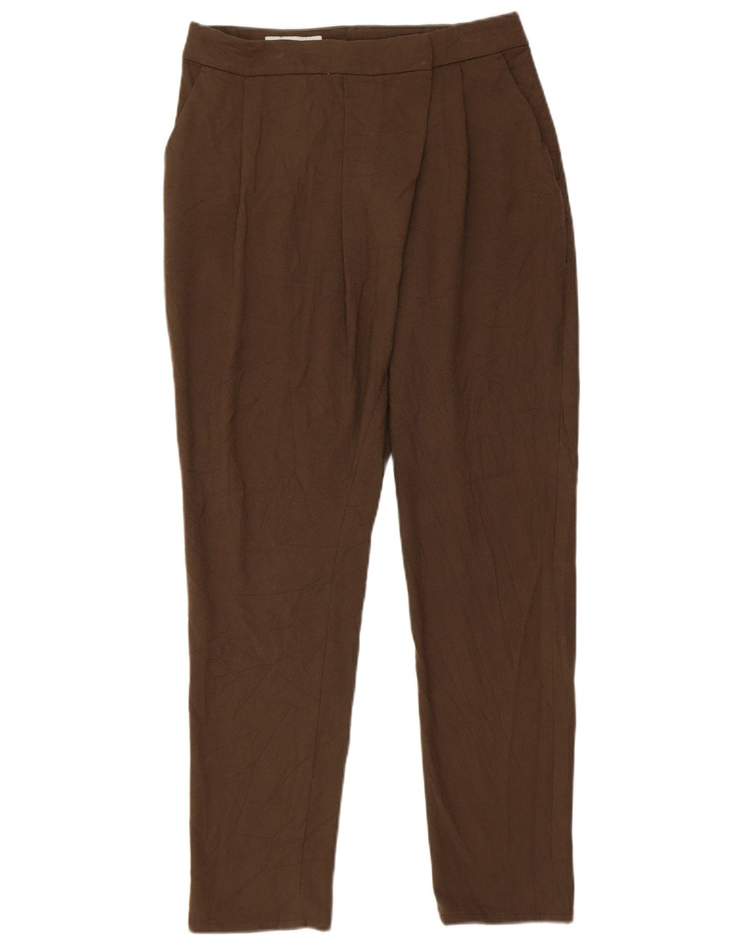 Zara Dame Slim Bukser EU 34 2XS W24 L27 Khaki Polyester