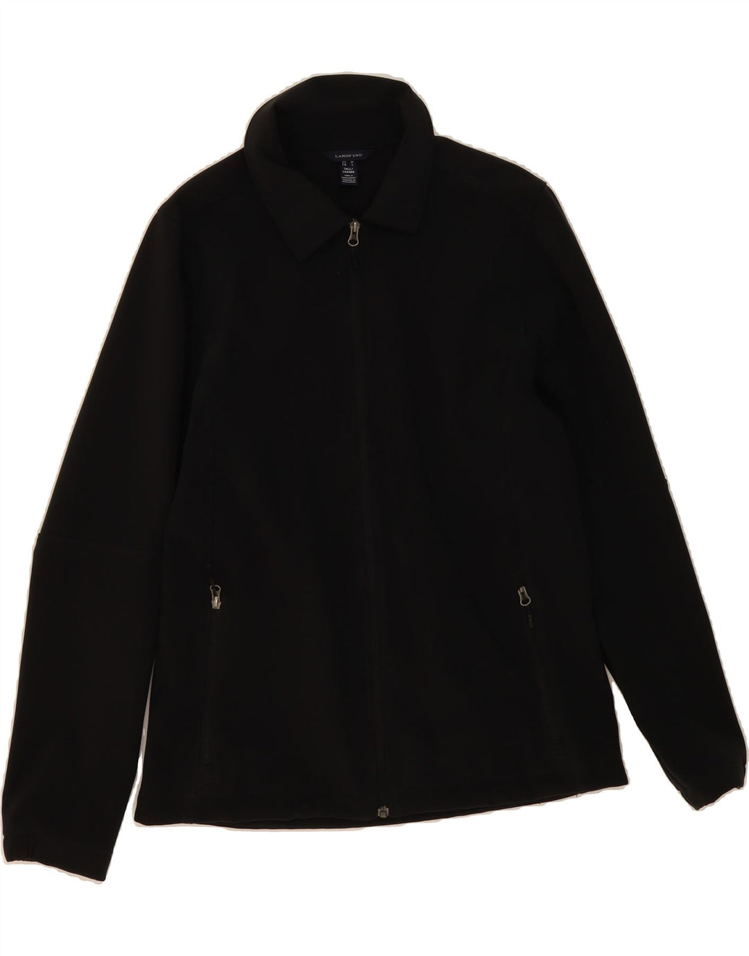 LANDS END Mens Tracksuit Top Jacket Medium Black Polyester Vintage Lands End and Second-Hand Lands End from Messina Hembry 
