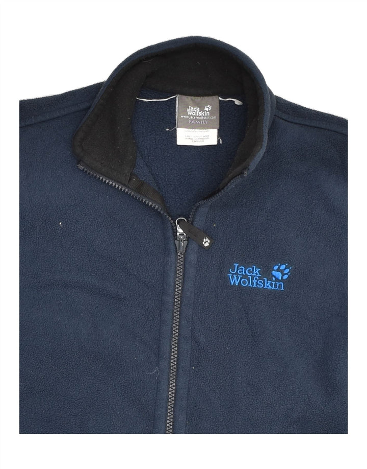 JACK WOLFSKIN Girls Fleece Jacket 11-12 Years Navy Blue Polyester | Vintage Jack Wolfskin | Thrift | Second-Hand Jack Wolfskin | Used Clothing | Messina Hembry 