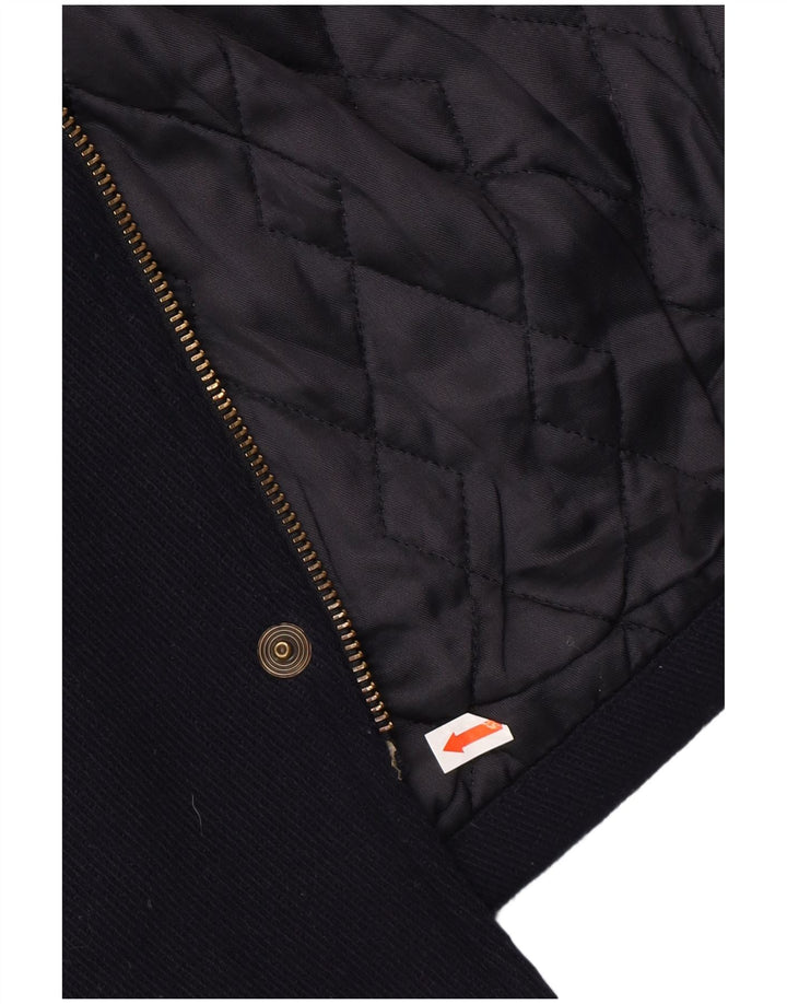 NAVIGARE Mens Bomber Jacket UK 36 Small Navy Blue