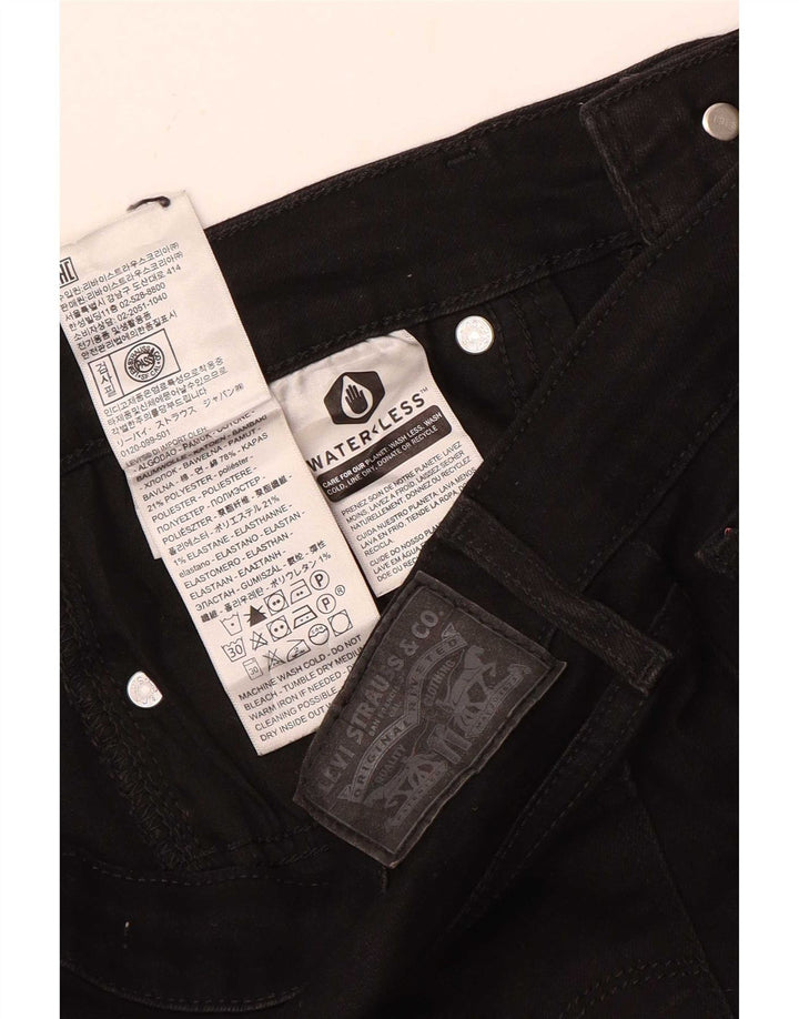 Levi's Dame 712 Slim Jeans W30 L32 Sort Bomuld