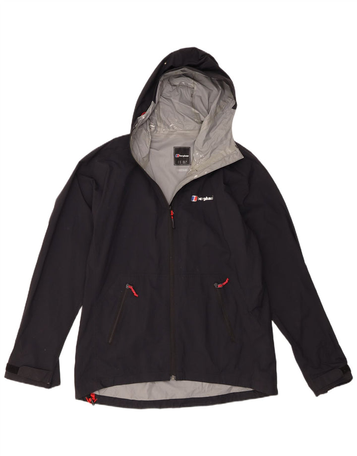 Berghaus Herre Hooded Windbreaker Jacket UK 38 Medium Sort Polyamid