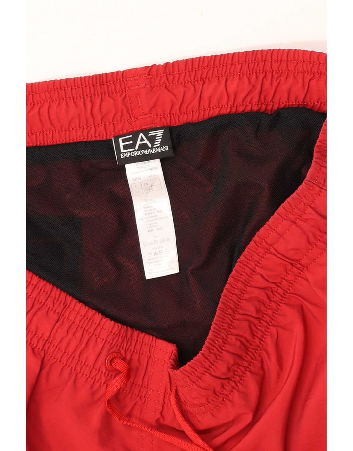 Emporio Armani Badeshorts til mænd IT 48 Medium Rød Polyester